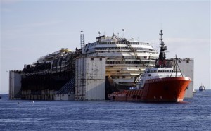 Il viaggio finale della Costa Concordia.