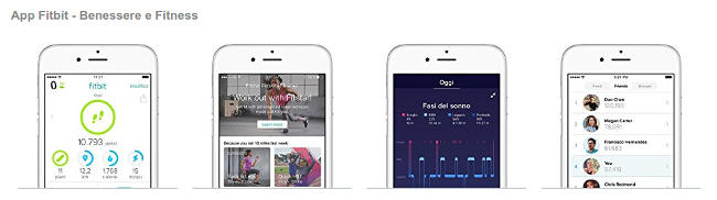 App Fitbit per il telefono.