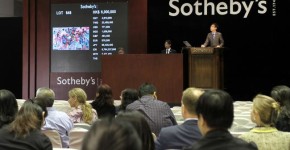 Un'asta di arte da Sotheby's.