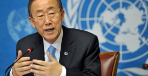 Il segretario generale dell'ONU Ban Ki-Moon.