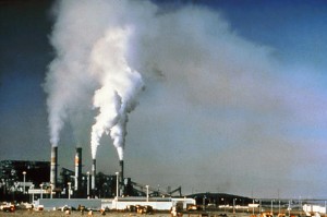 Emissioni di gas serra nell'aria.
